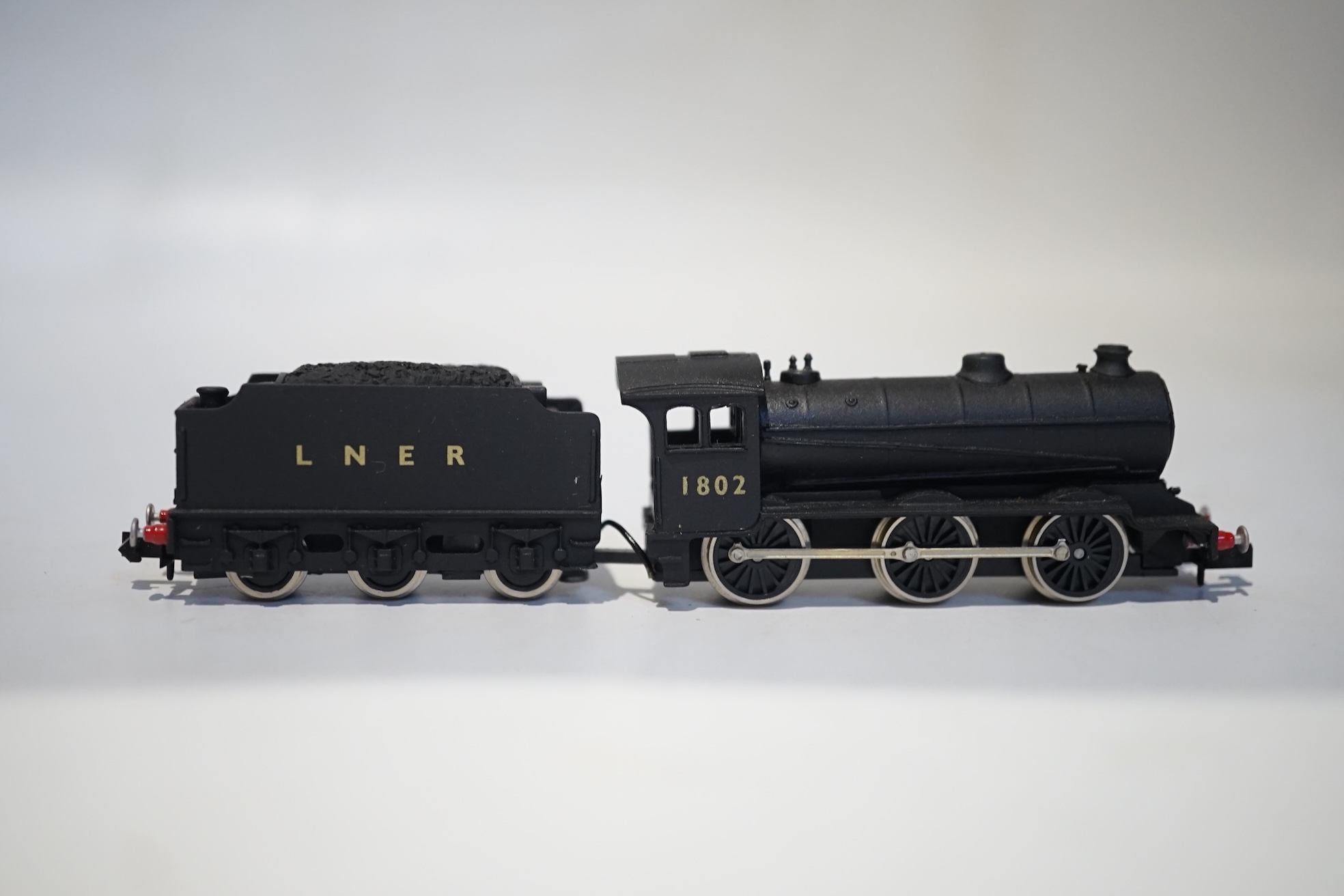 Three boxed Union Mills Models N gauge railway LNER locomotives; a Class J38, 5919, a Class J39, 1802, and a Class J39, 4857. Condition - good.